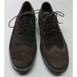 Alfani Men Brown Leather Wingtip Oxfords Dress Shoes 12 M Italy Suede Garth SB19 Alfani | Shoes | Alfani Men Brown Leather Wingtip Oxfords  main image 2